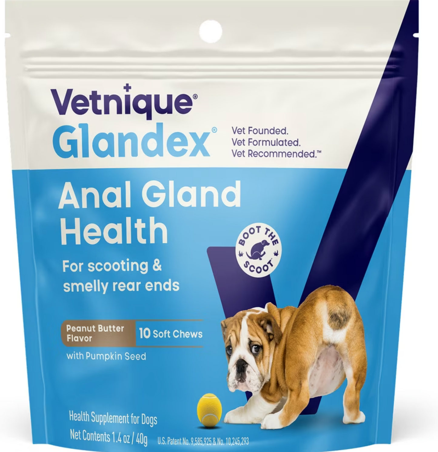 Vetnique Labs, Suplemento para las Glándulas Anales, Sabor Crema de Cacahuate, 4 opc.