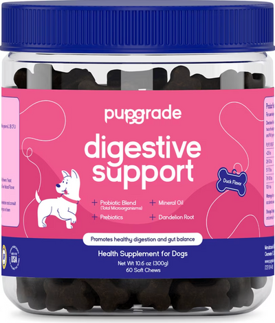 PupGrade, Suplemento para el apoyo de la salud digestiva en perros, sabor Carne de Res y Pato, 60 uds.