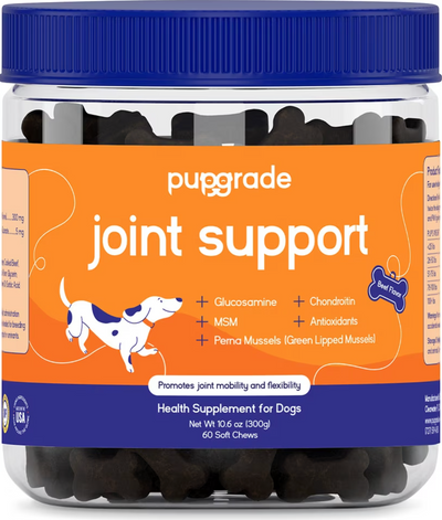 PupGrade, Suplemento para el apoyo de las articulaciones en perros, sabor Carne de Res, 60 uds.