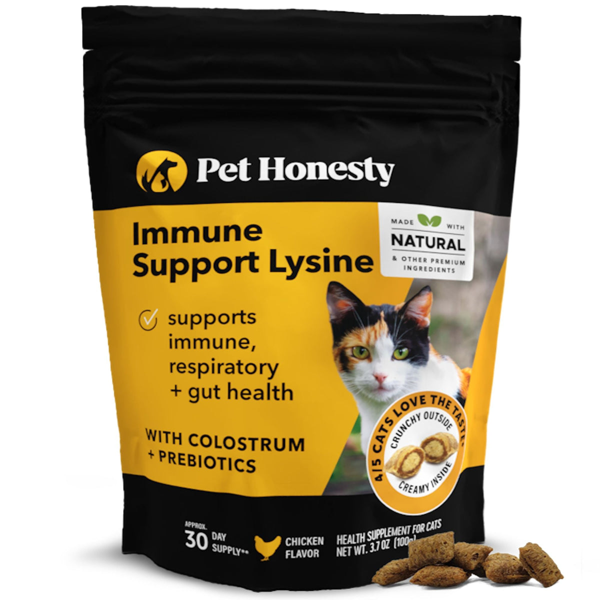 Pet Honesty Immune Support Lysine gatos Pollo, 105 g / 3.7 oz, PH-845390.