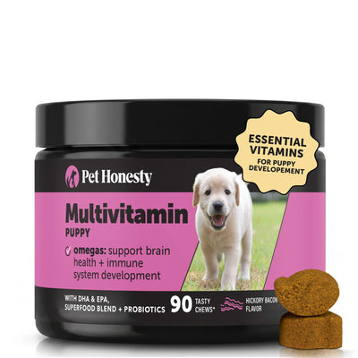 Pet Honesty Puppy Multivitamin sabor tocino, 90 masticables, PH-709998
