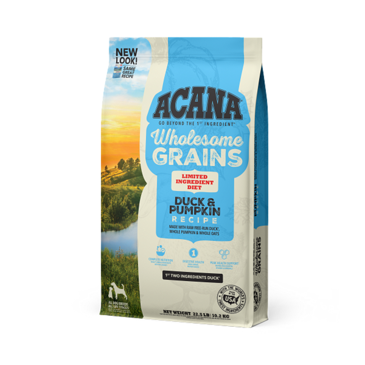 ACANA Wholesome Grains Duck & Pumpkin, bolsa 22.5 lb