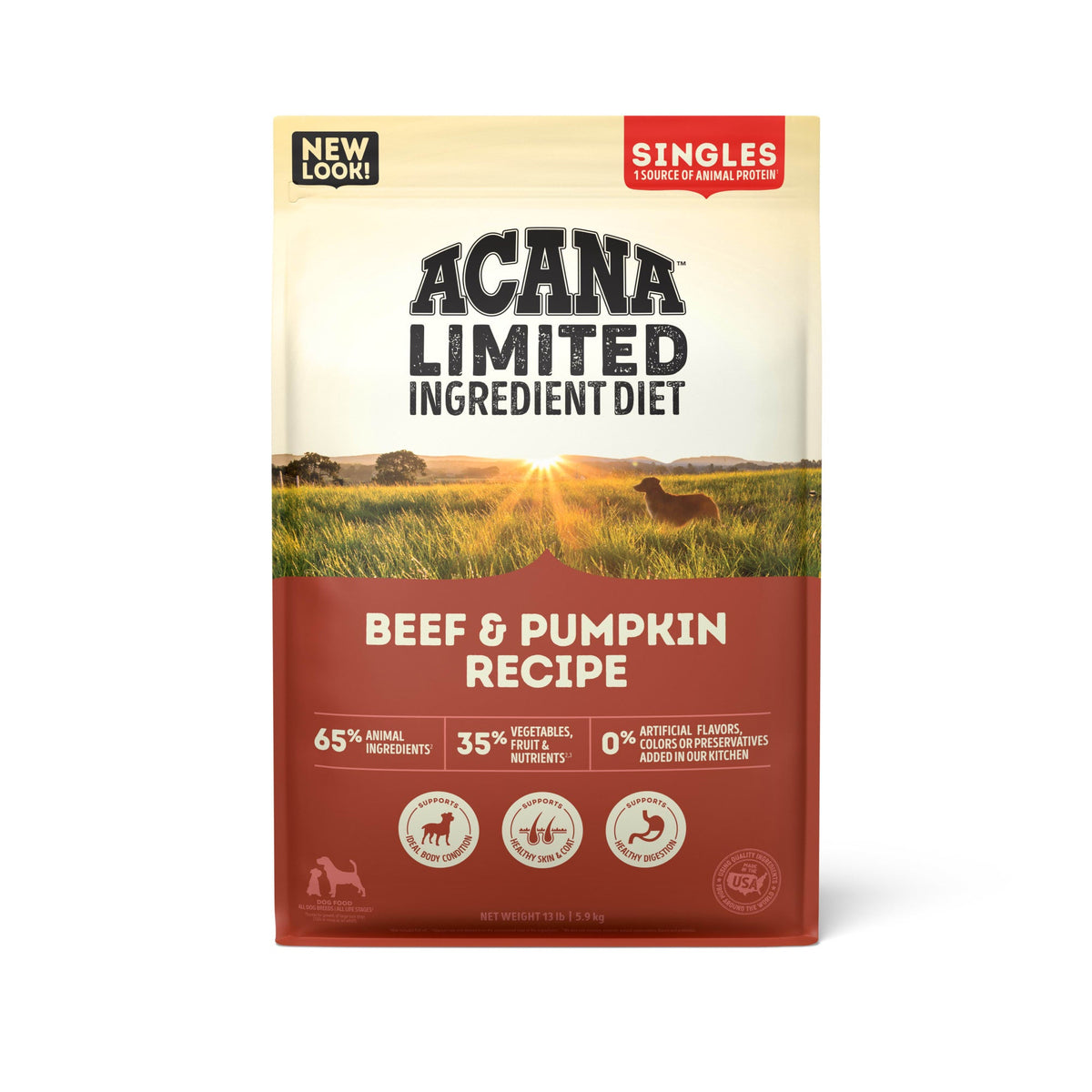ACANA Singles beef-pumpkin bolsa 13 lb