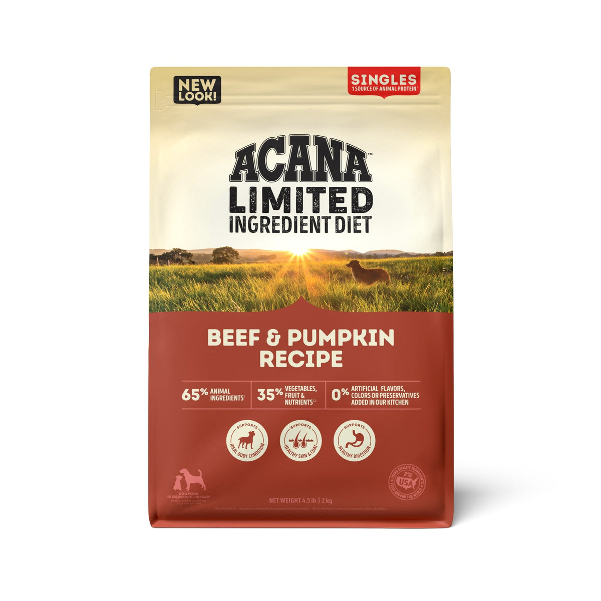 ACANA Singles beef-pumpkin bolsa 4.5 lb