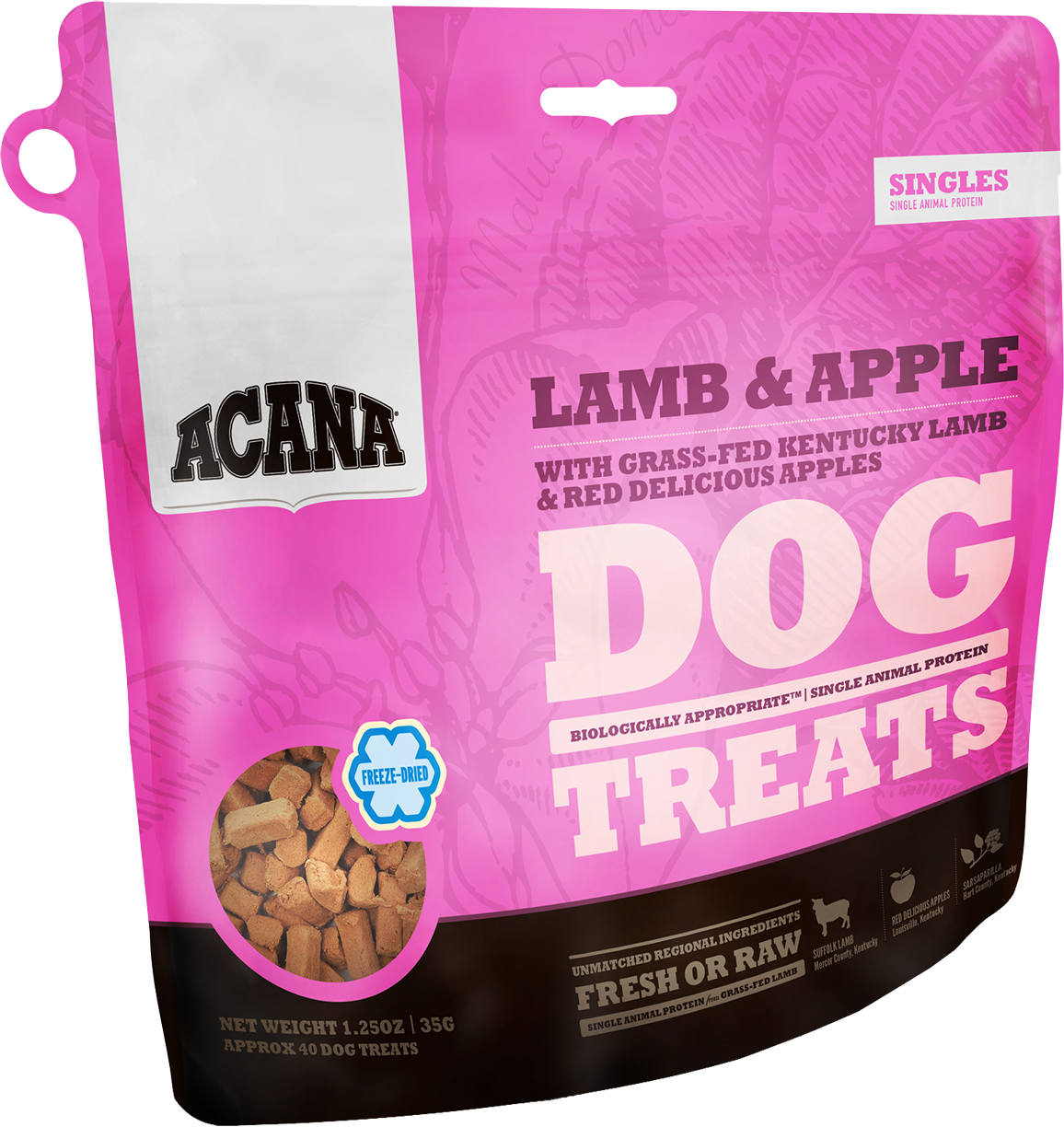 ACANA Singles Lamb Apple Freeze-Dried Treats, 1.25 oz 35 g