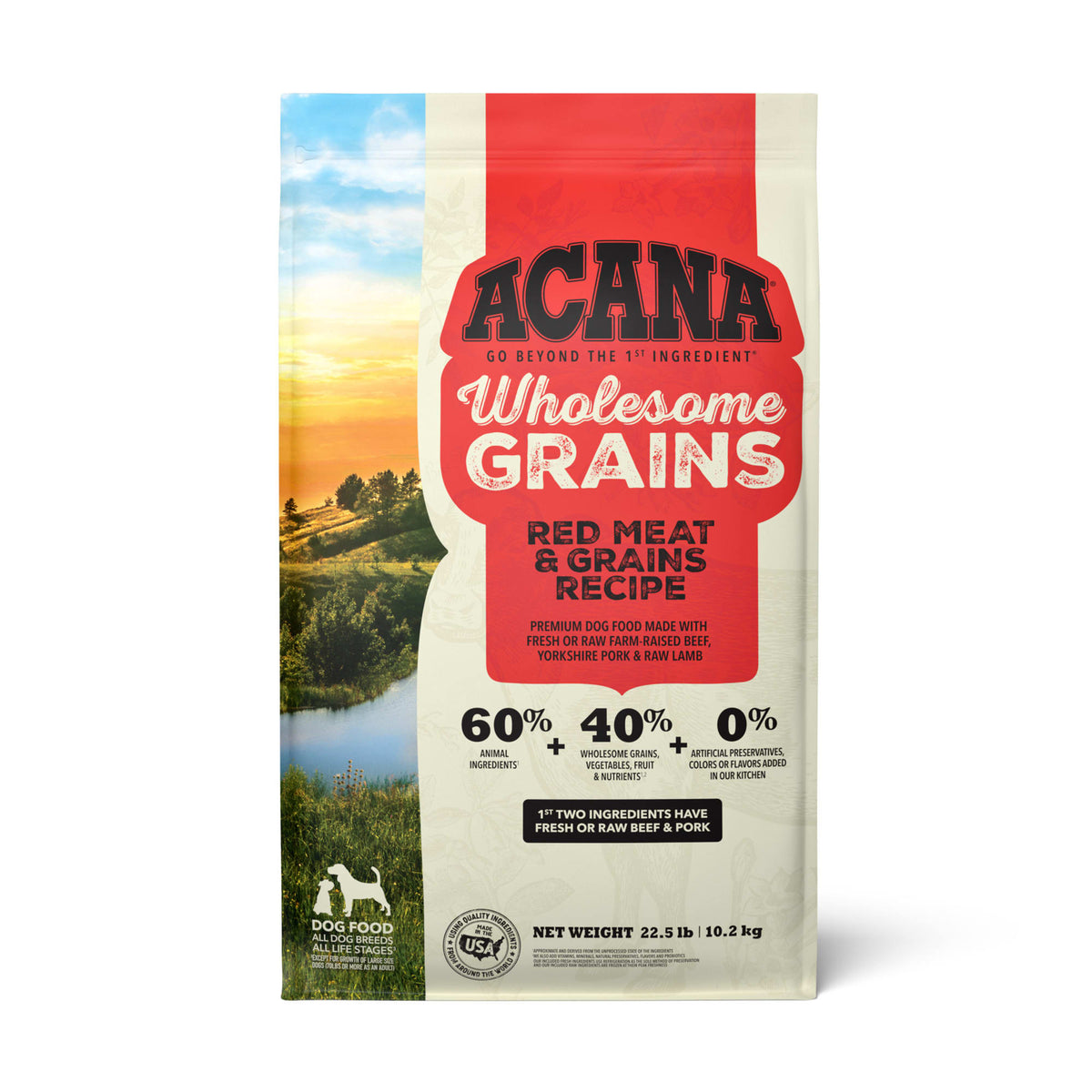 ACANA Wholesome Grains red-meat bolsa 22.5 lb