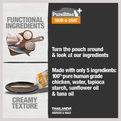 Plus Squeezables- Skin & Coat Cat Food Toppings, 2.5-oz bag