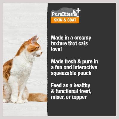 Plus Squeezables- Skin & Coat Cat Food Toppings, 2.5-oz bag