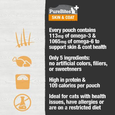 Plus Squeezables- Skin & Coat Cat Food Toppings, 2.5-oz bag