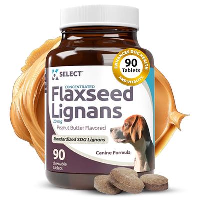 Flaxseed Peanut Butter SDG Lignans Dog Hormone Supplement, 20 mg, 90 count