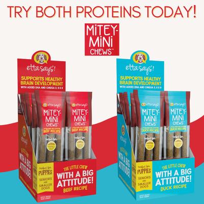 Mitey Mini Chews Duck Recipe Dog Treats, 18 count