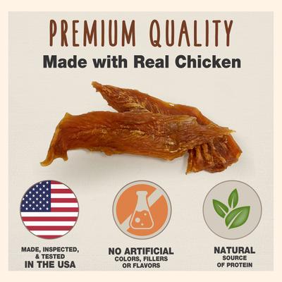 Gourmet Chicken Breast Jerky Treats Chicken Flavor Dog Treats, 14-oz bag