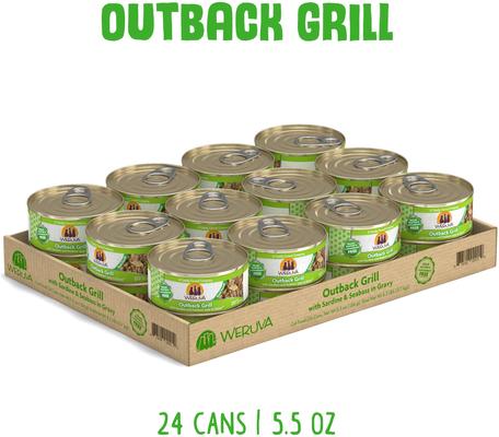 Outback Grill with Trevally & Barramundi Grain-Free Canned Cat Food, 5.5-oz, case of 24