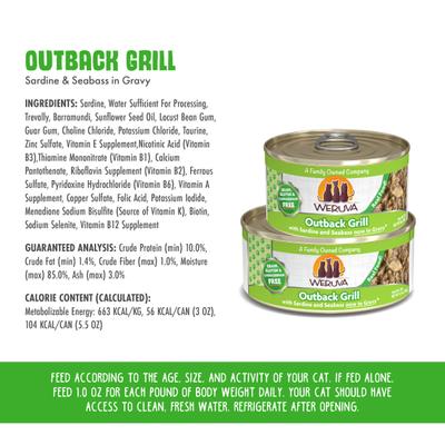 Outback Grill with Trevally & Barramundi Grain-Free Canned Cat Food, 5.5-oz, case of 24