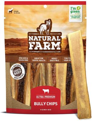 9 to 12-in Beef Bully Chips Dog Treats, 16-oz bag