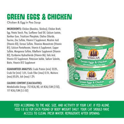 Green Eggs & Chicken with Chicken, Egg & Greens in Gravy Grain-Free Canned Cat Food, 5.5-oz, case of 24