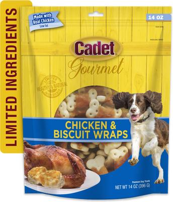 Gourmet Chicken Wrapped Biscuits Chicken Flavor Dog Treats, 14-oz