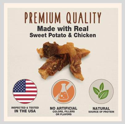 Gourmet Wrapped Treats Chicken & Sweet Potato Flavor Dog Treats, 28-oz