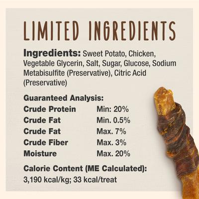 Gourmet Wrapped Treats Chicken & Sweet Potato Flavor Dog Treats, 28-oz