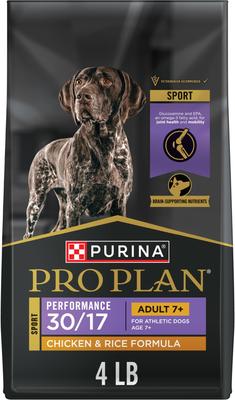 Sport Performance Adult 7+ High-Protein 30/17 Chicken & Rice Formula Dry Dog Food, 4-lb bag