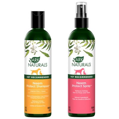 Bundle: Ark Naturals Neem Protect Shampoo, 8-fl oz bottle + Dog & Cat Spray, 8-fl oz bottle