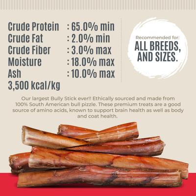 Mega Monster Bully Sticks 12-in Dog Treats, 3 count