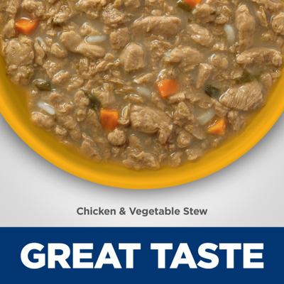 Adult 7+ Senior Vitality Chicken & Vegetable Stew Wet Cat Food, 2.9-oz can, case of 24