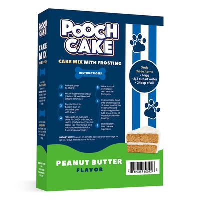 Basic Starter Plus Peanut Butter Cake Mix with Cake Mold Kit & Pooch Creamery Vanilla Ice Cream Dog Birthday Cake 9-oz box & 5.25-oz carton