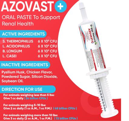 Oral Paste Azovast Plus for Dogs & Cats, 60 count