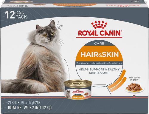 Feline Care Nutrition Hair & Skin Care Thin Slices in Gravy Canned Cat Food, 3-oz, case of 24