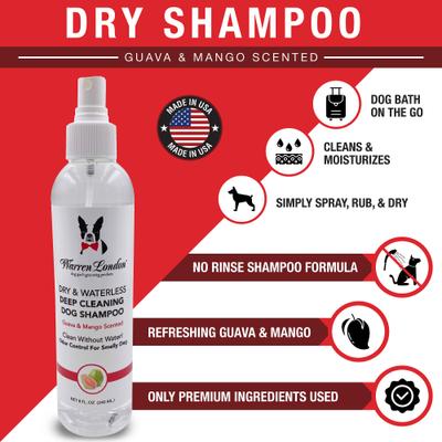 Dry & Waterless Guava & Mango Dog Shampoo, 8-fl oz bottle