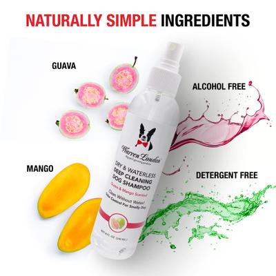 Dry & Waterless Guava & Mango Dog Shampoo, 8-fl oz bottle