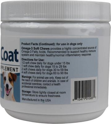 Skin & Coat Small to Medium Breed Soft Chews Dog Supplements, 60 count