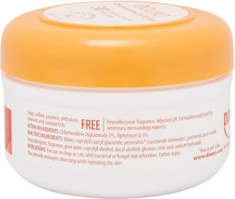 Bundle: Douxo S3 PYO Antiseptic Antifungal Chlorhexidine Wipes, 30 count + Dog & Cat Shampoo