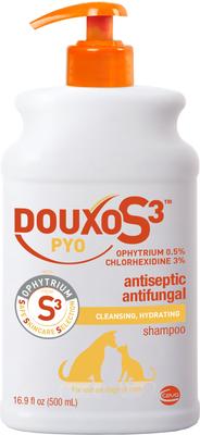 Bundle: Douxo S3 PYO Antiseptic Antifungal Chlorhexidine Wipes, 30 count + Dog & Cat Shampoo