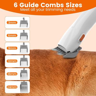 PG10 Dog & Cat Grooming Vacuum Kit, White/ Orange
