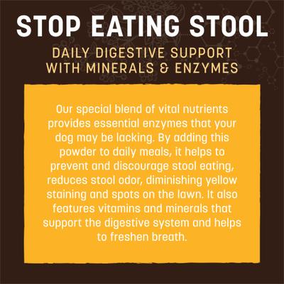 Apothecary Stop Eating Stool Coprophagia & Digestive Powder Supplement for Dogs & Cats, 8-oz container
