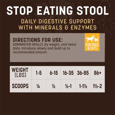 Apothecary Stop Eating Stool Coprophagia & Digestive Powder Supplement for Dogs & Cats, 8-oz container