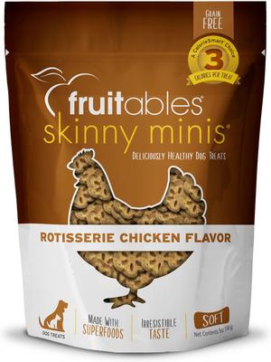 Bundle: Variety Pack - Fruitables Skinny Minis Pumpkin & Mango Flavor Soft & Chewy Dog Treats, Chicken & Apple Bacon Flavors