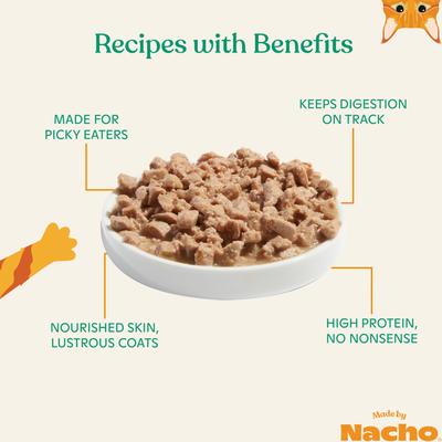 Made by Nacho Wild-Caught Chicken & Herring Recipe with Bone Broth Minced Wet Cat Food, 3-oz can, case of 6