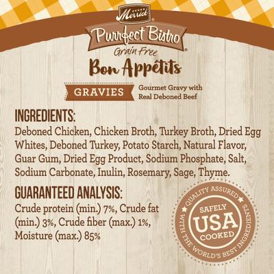 Purrfect Bistro Bon Appetits Grain-Free Chicken Recipe Chunks in Gravy Adult Cat Food Pouches, 3-oz, case of 24