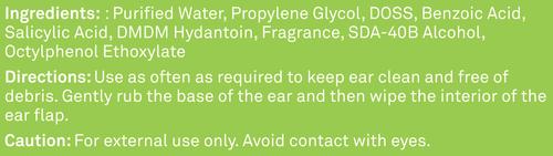 Cucumber Melon Dog & Cat Ear Wipes, 70 count