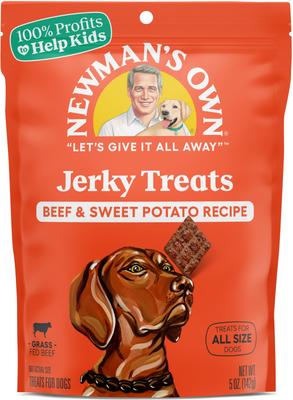 Bundle: Newman's Own Beef Jerky Original Recipe + Beef Jerky Beef & Sweet Potato Recipe Dog Treats