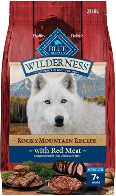 Wilderness Rocky Mountain Recipe Senior High Protein Natural Red Meat & Grain Dry Dog Food, 28-lb bag