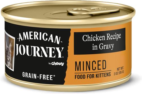 Kitten Pate Chicken Recipe Grain-Free Canned Cat Food, 3-oz can, case of 24