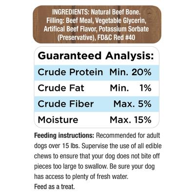Stuffed Shin Bones Beef Flavor Dog Bones, Small
