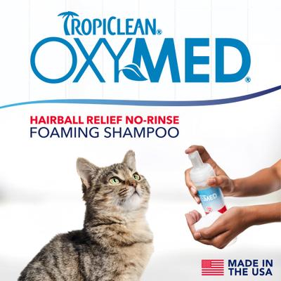 OxyMed Hairball Remedy No Rinse Waterless Cat Shampoo, 7.4-fl oz bottle