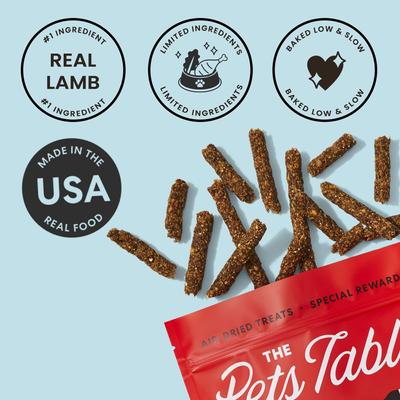 Lamb Limited Ingredient Diet Air-Dried Dog Treats, 8-oz bag