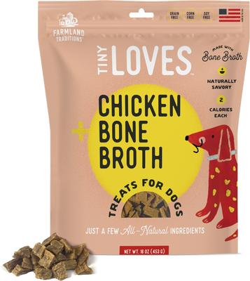 Tiny Loves Chicken with Bone Broth Flavored Jerky Dog Treats, 16-oz pouch