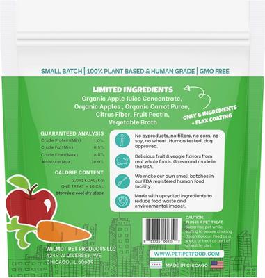 Apples + Carrots Bites Soft & Chewy Dog Treats, 5-oz bag